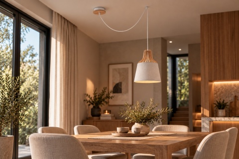 Lampa wisząca 1xE27 IVONE WHITE LONG 752