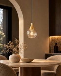 Lampa wisząca 1xE27 LACRIMA CLEAR BLACK/GOLD