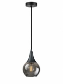 Lampa wisząca 1xE27 LACRIMA SMOKY BLACK