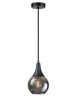 Lampa wisząca 1xE27 LACRIMA SMOKY BLACK