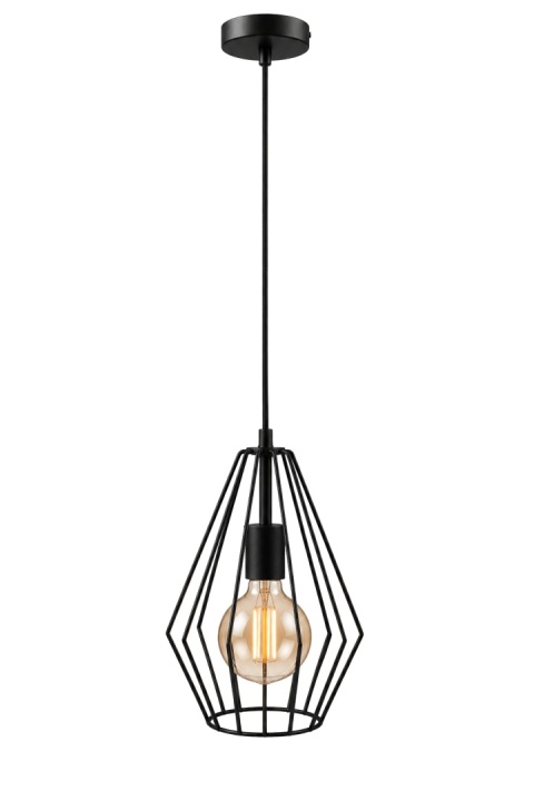 Lampa wisząca 1xE27 LEX BLACK