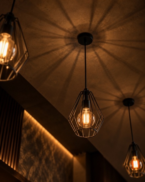 Lampa wisząca 1xE27 LEX BLACK
