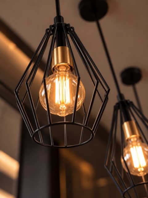 Lampa wisząca 1xE27 LEX GOLD