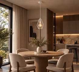 Lampa wisząca 1xE27 LEX WHITE