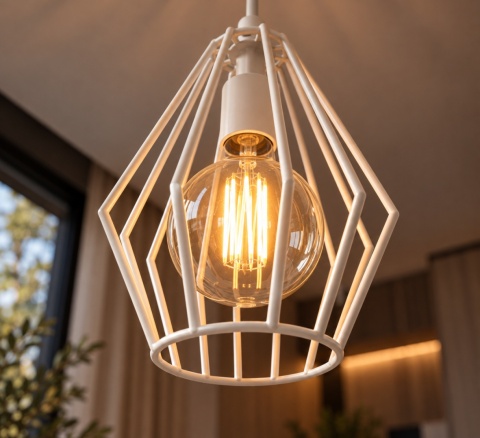 Lampa wisząca 1xE27 LEX WHITE