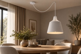 Lampa wisząca 1xE27 LEA GREY II LONG 750