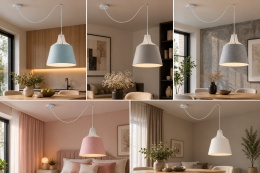 Lampa wisząca 1xE27 LEA GREY LONG 749