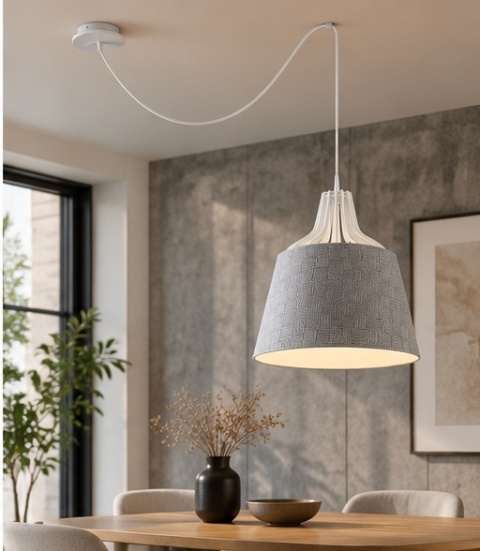 Lampa wisząca 1xE27 LEA GREY LONG 749
