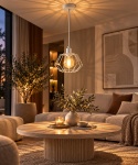 Lampa wisząca 1xE27 LUNA WHITE