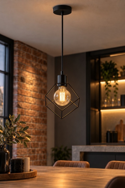 Lampa wisząca 1xE27 RUBEN BLACK