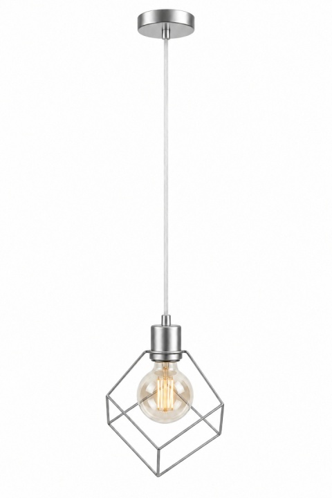 Lampa wisząca 1xE27 RUBEN SILVER