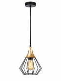 Lampa wisząca 1xE27 SELENE BLACK/GOLD