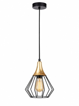 Lampa wisząca 1xE27 SELENE BLACK/GOLD