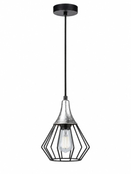 Lampa wisząca 1xE27 SELENE BLACK/SILVER