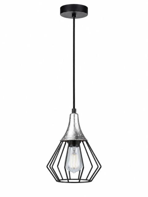 Lampa wisząca 1xE27 SELENE BLACK/SILVER
