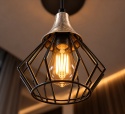 Lampa wisząca 1xE27 SELENE BLACK/SILVER