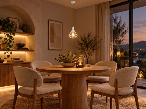 Lampa wisząca 1xE27 SELENE WHITE