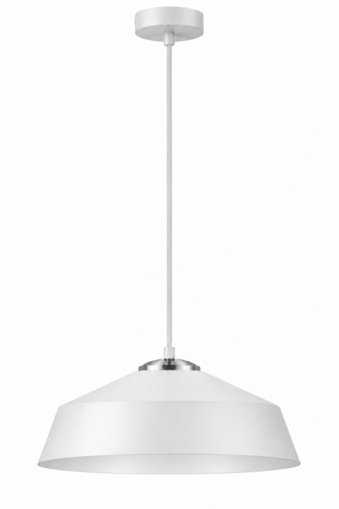 Lampa wisząca 1xE27 TONTY WHITE SILVER