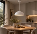 Lampa wisząca 1xE27 TONTY WHITE SILVER