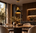 Lampa wisząca 1xE27 TRIX BLACK GOLD