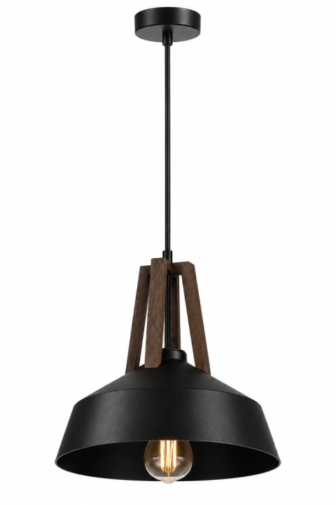 Lampa wisząca 1xE27 TRIX BLACK/BROWN