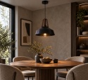 Lampa wisząca 1xE27 TRIX BLACK/BROWN
