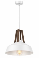 Lampa wisząca 1xE27 TRIX WHITE/BROWN