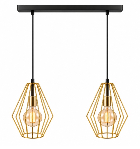 Lampa wisząca 2xE27 GEO GOLD