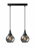 Lampa wisząca 2xE27 LACRIMA SMOKY BLACK