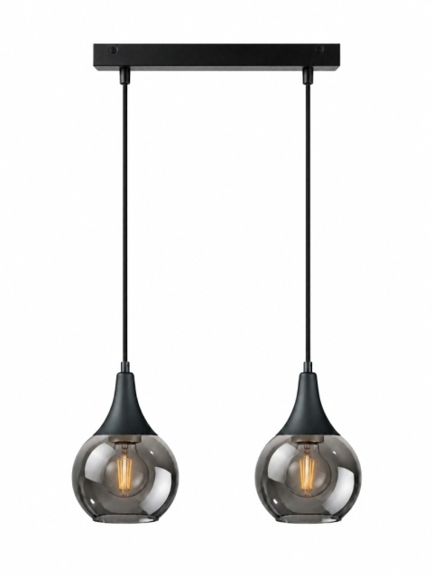Lampa wisząca 2xE27 LACRIMA SMOKY BLACK