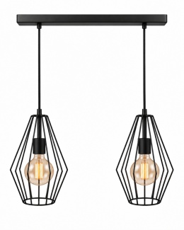 Lampa wisząca 2xE27 LEX BLACK