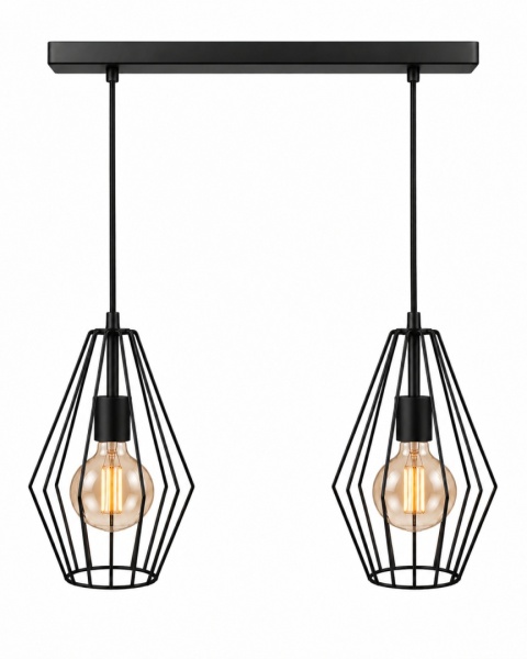 Lampa wisząca 2xE27 LEX BLACK