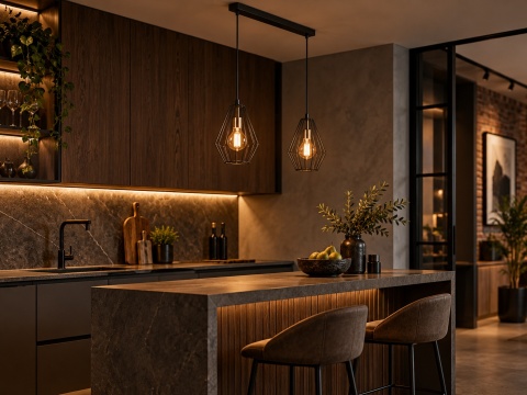 Lampa wisząca 2xE27 LEX GOLD