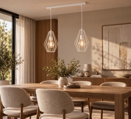 Lampa wisząca 2xE27 LEX WHITE