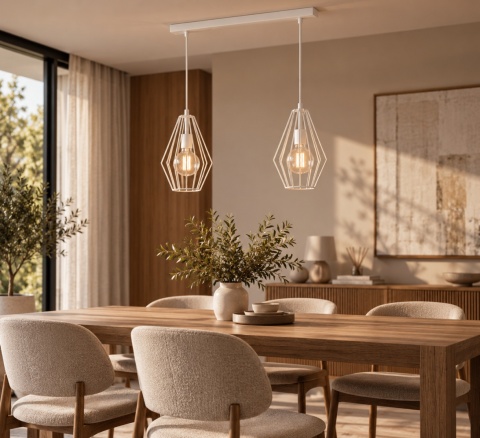 Lampa wisząca 2xE27 LEX WHITE