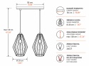 Lampa wisząca 2xE27 LEX WHITE
