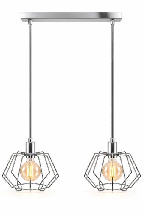 Lampa wisząca 2xE27 LUNA SILVER