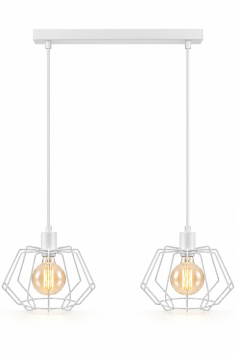 Lampa wisząca 2xE27 LUNA WHITE