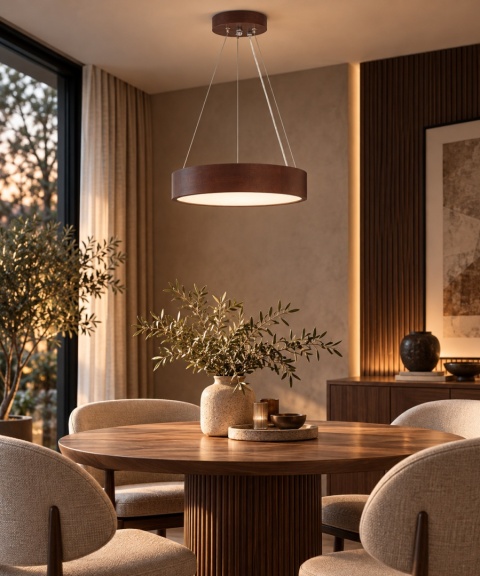 Lampa wisząca 2xE27 Madera Long L Wenge