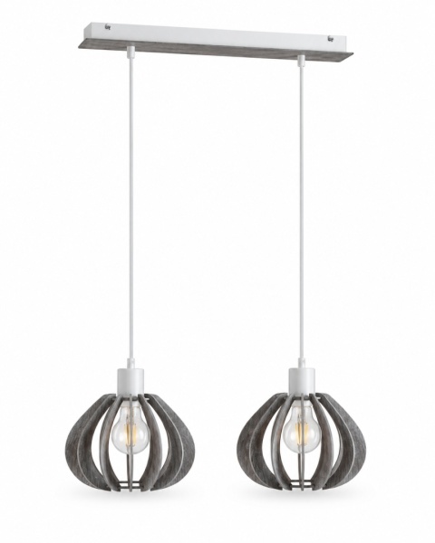 Lampa wisząca 2xE27 NICOLETA GREY 834