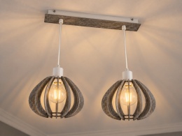 Lampa wisząca 2xE27 NICOLETA GREY 834