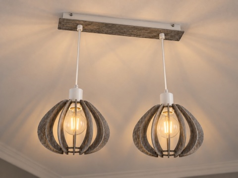 Lampa wisząca 2xE27 NICOLETA GREY 834