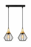 Lampa wisząca 2xE27 SELENE BLACK/GOLD