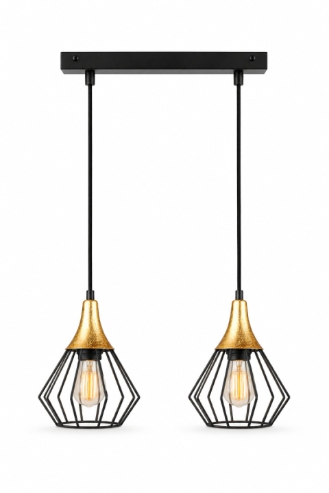 Lampa wisząca 2xE27 SELENE BLACK/GOLD