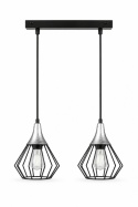 Lampa wisząca 2xE27 SELENE BLACK/SILVER