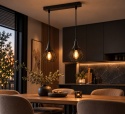 Lampa wisząca 2xE27 SELENE BLACK