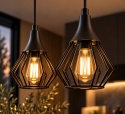 Lampa wisząca 2xE27 SELENE BLACK