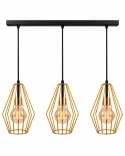 Lampa wisząca 3xE27 GEO GOLD