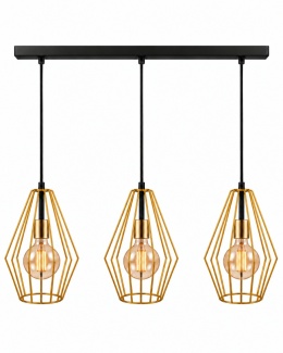Lampa wisząca 3xE27 GEO GOLD