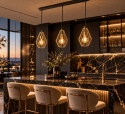 Lampa wisząca 3xE27 GEO GOLD